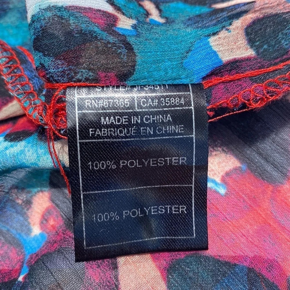 🌸Jack by BB Dakota sheer multi colored blouse size medium - Picture 5 of 7